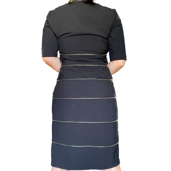 WD•NY - Size 10 Black Zipper Dress - Picture 5 of 6
